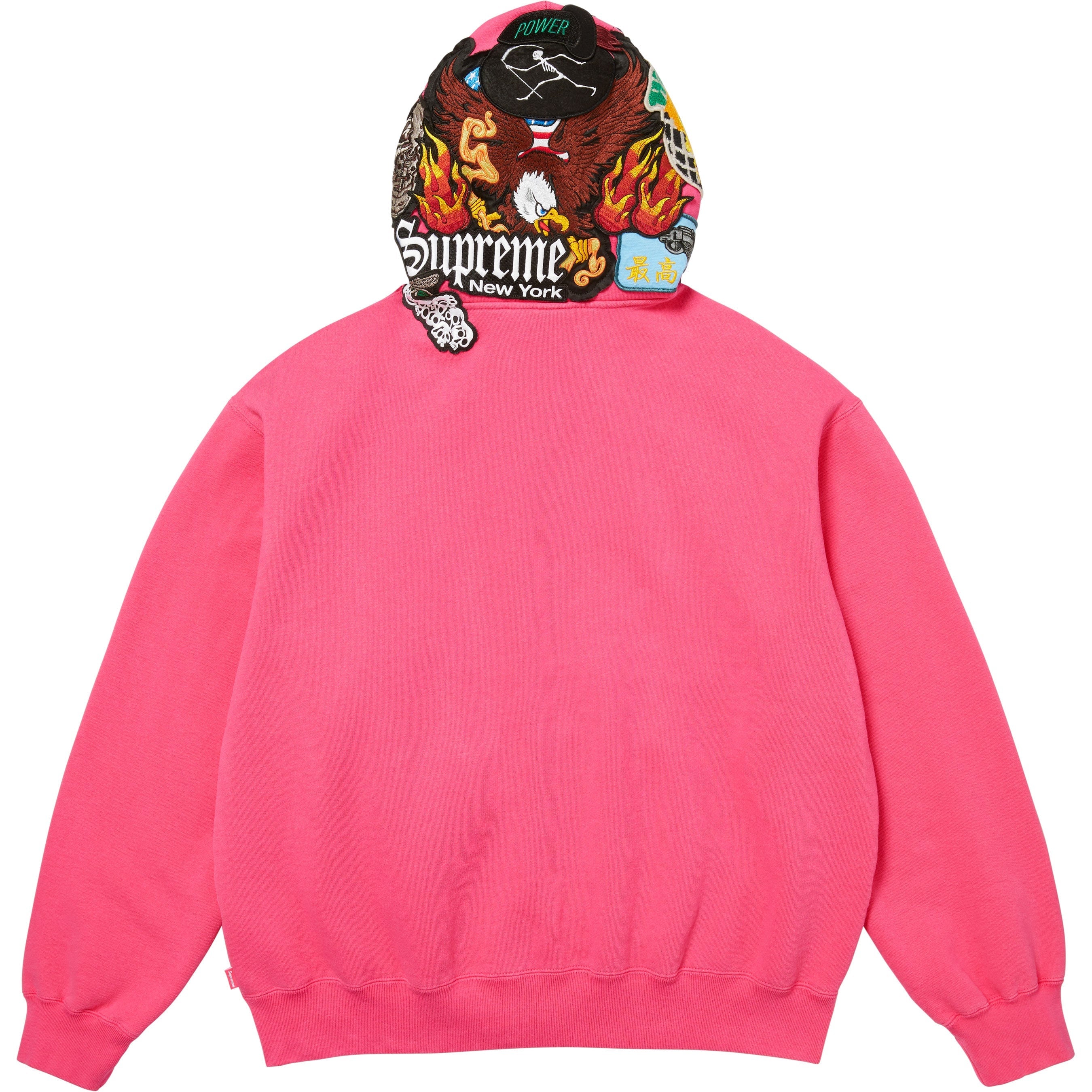 Patches Zip Up Hooded Sweatshirt view 16